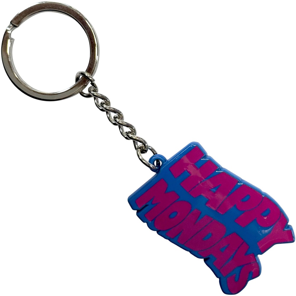 Happy Mondays - Wavy Logo Keychain - Blue/Purple